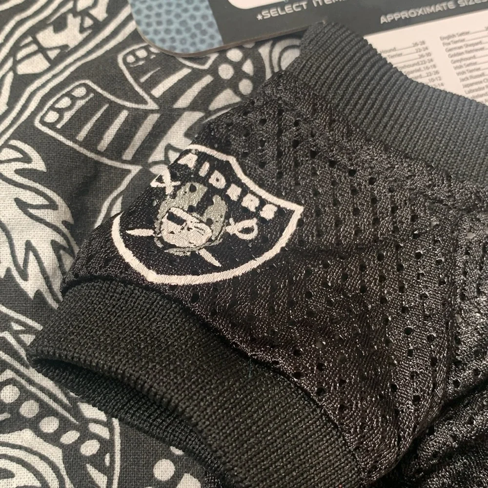 NFL Black Raider Nation Pet Jersey XS